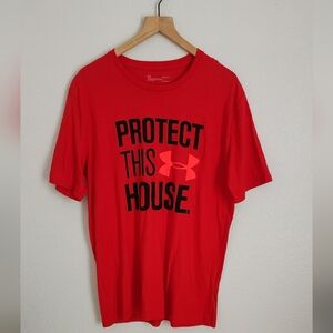 Under Armour Loose Protect This House Men's Red Size Large Tee